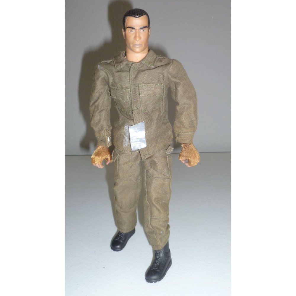 1998 21st Century Toys 11" Soldier Black Hair Green Uniform Gloves